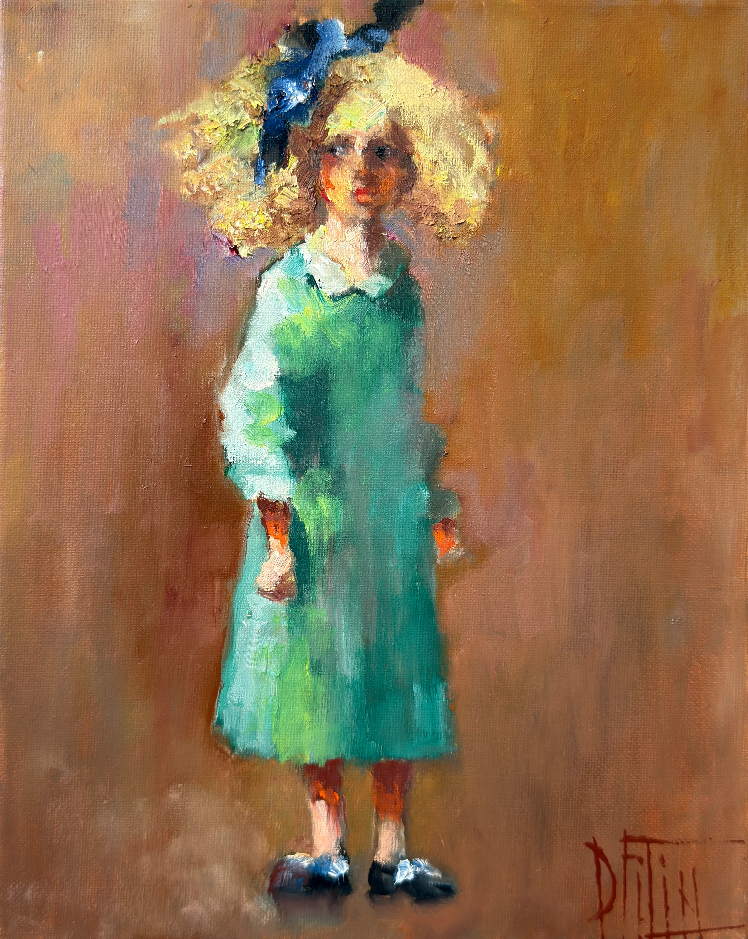 dětství – olejomalba, Pavel Filin